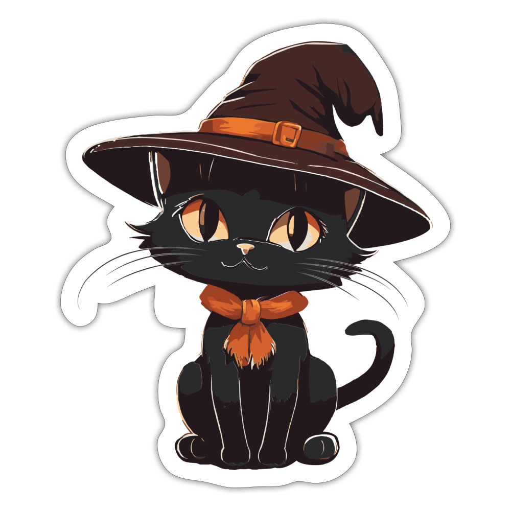 Black Cat Appreciation Sticker - white matte
