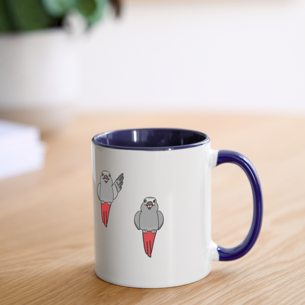 Pepper's Parrot-Tastic Mug - white/cobalt blue