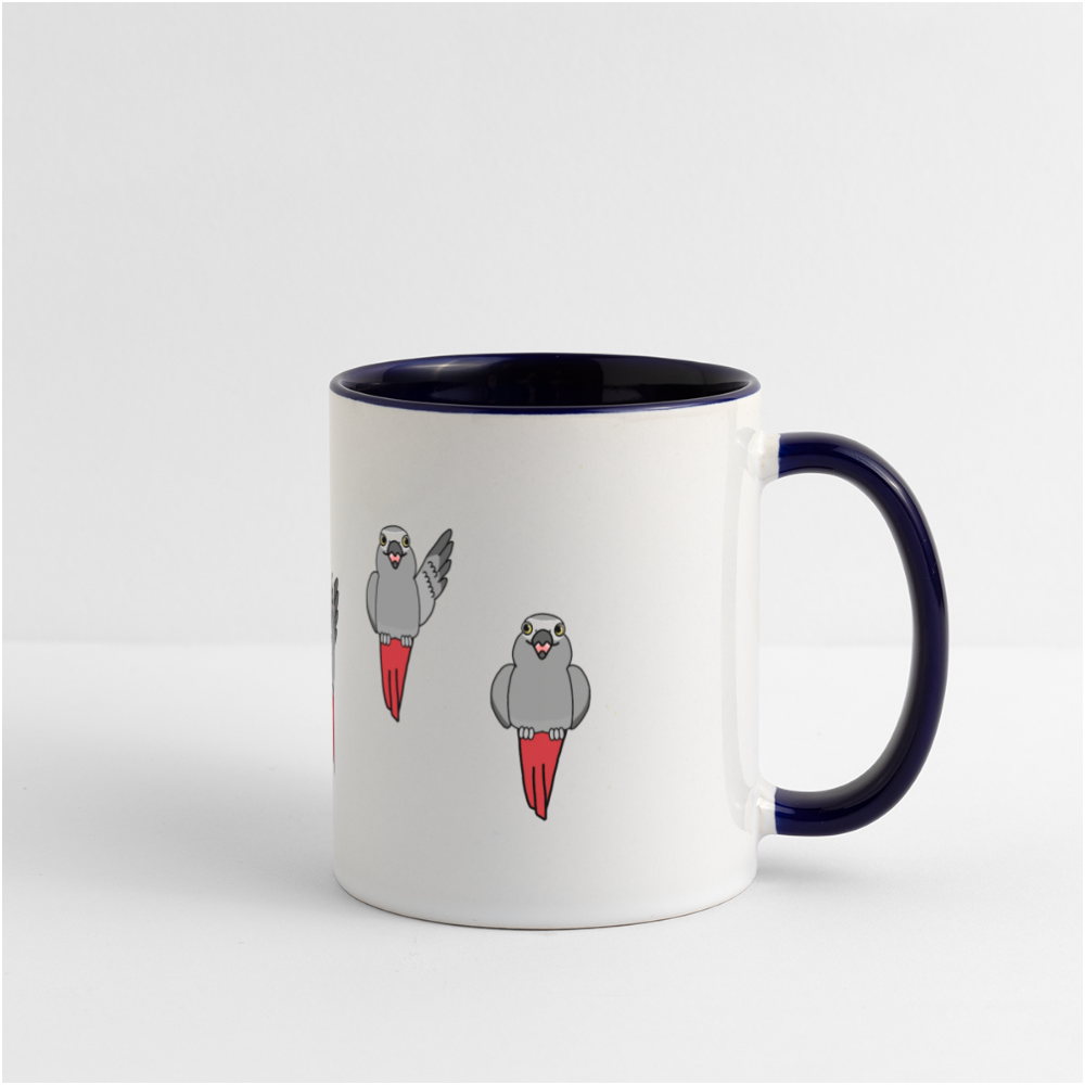 Pepper's Parrot-Tastic Mug - white/cobalt blue