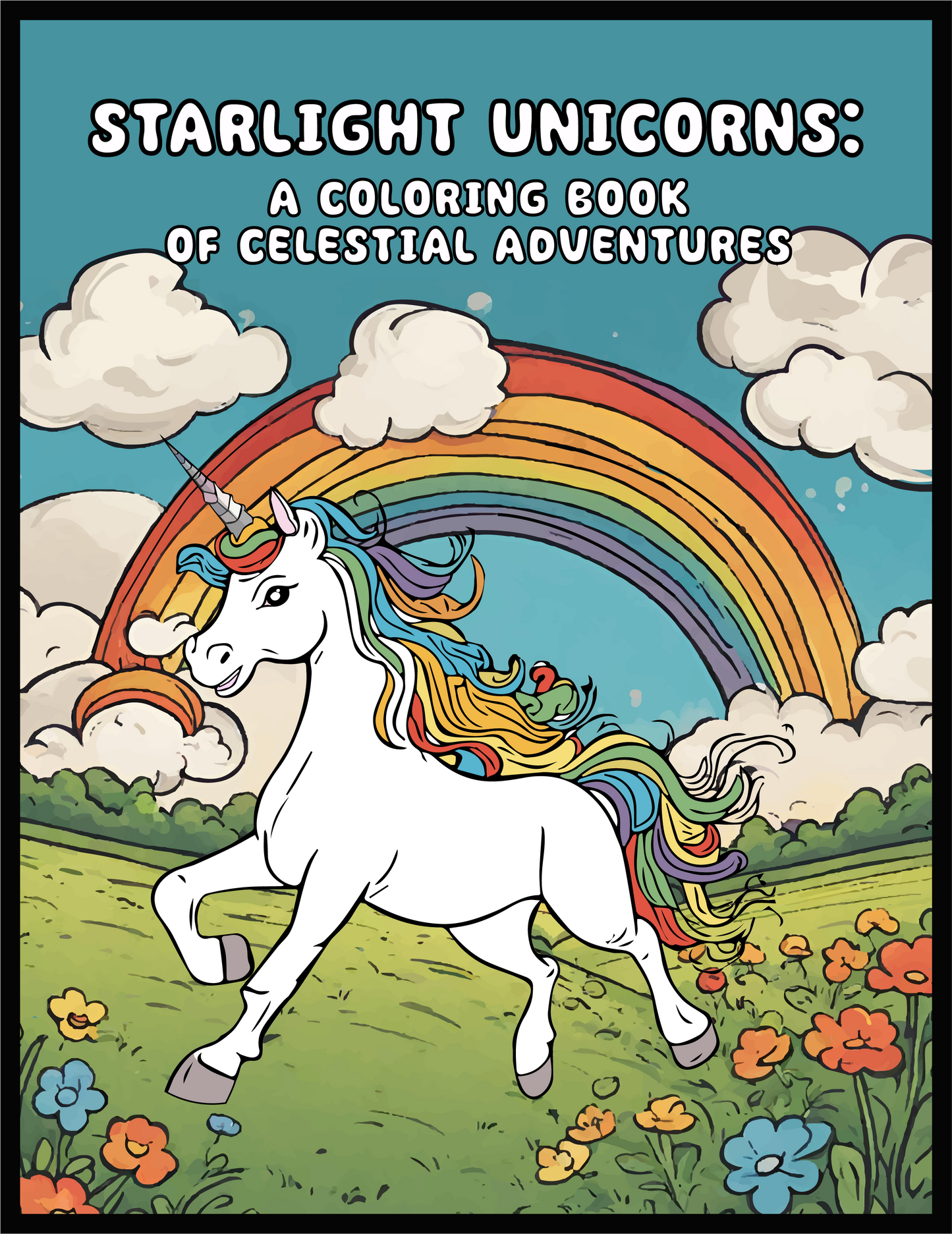 Starlight Unicorns: A Coloring Book of Celestial Adventures