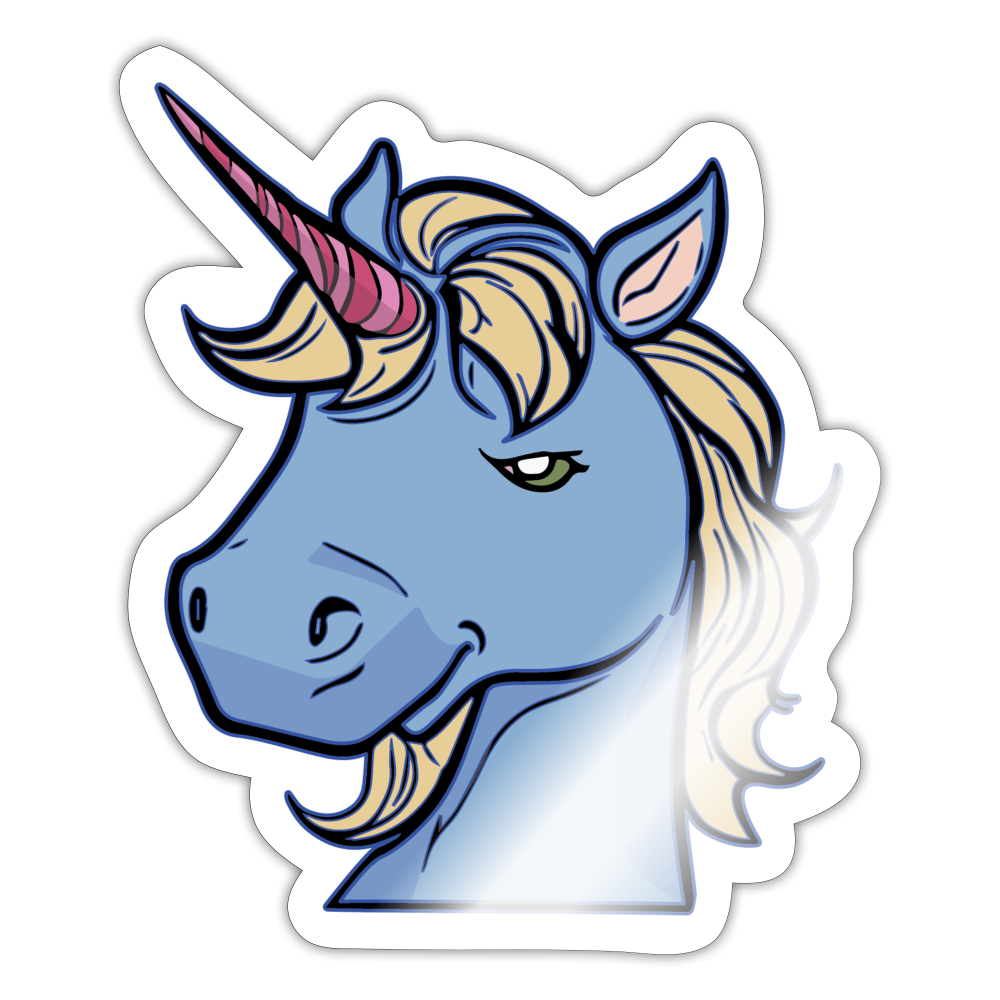 Dazzle Unicorn Sticker - white glossy