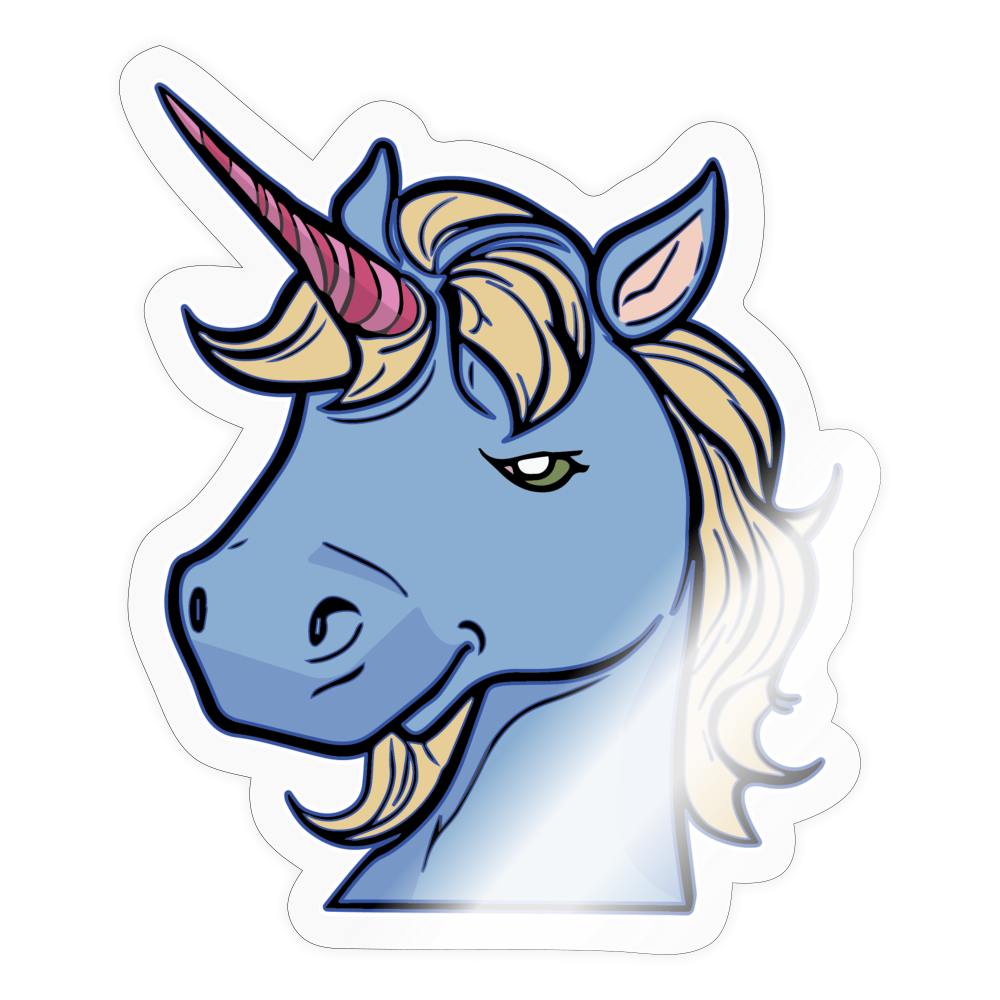 Dazzle Unicorn Sticker - transparent glossy