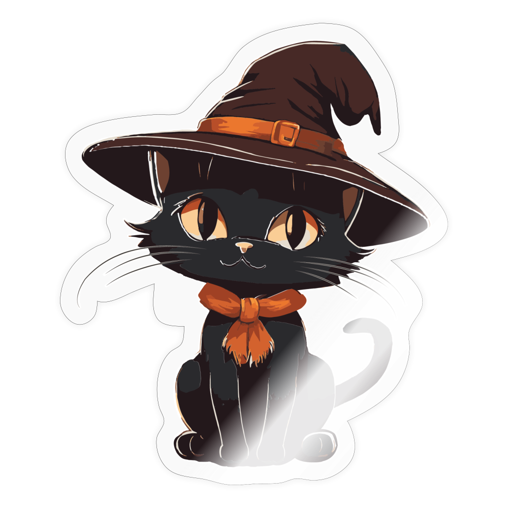 Black Cat Appreciation Sticker - transparent glossy