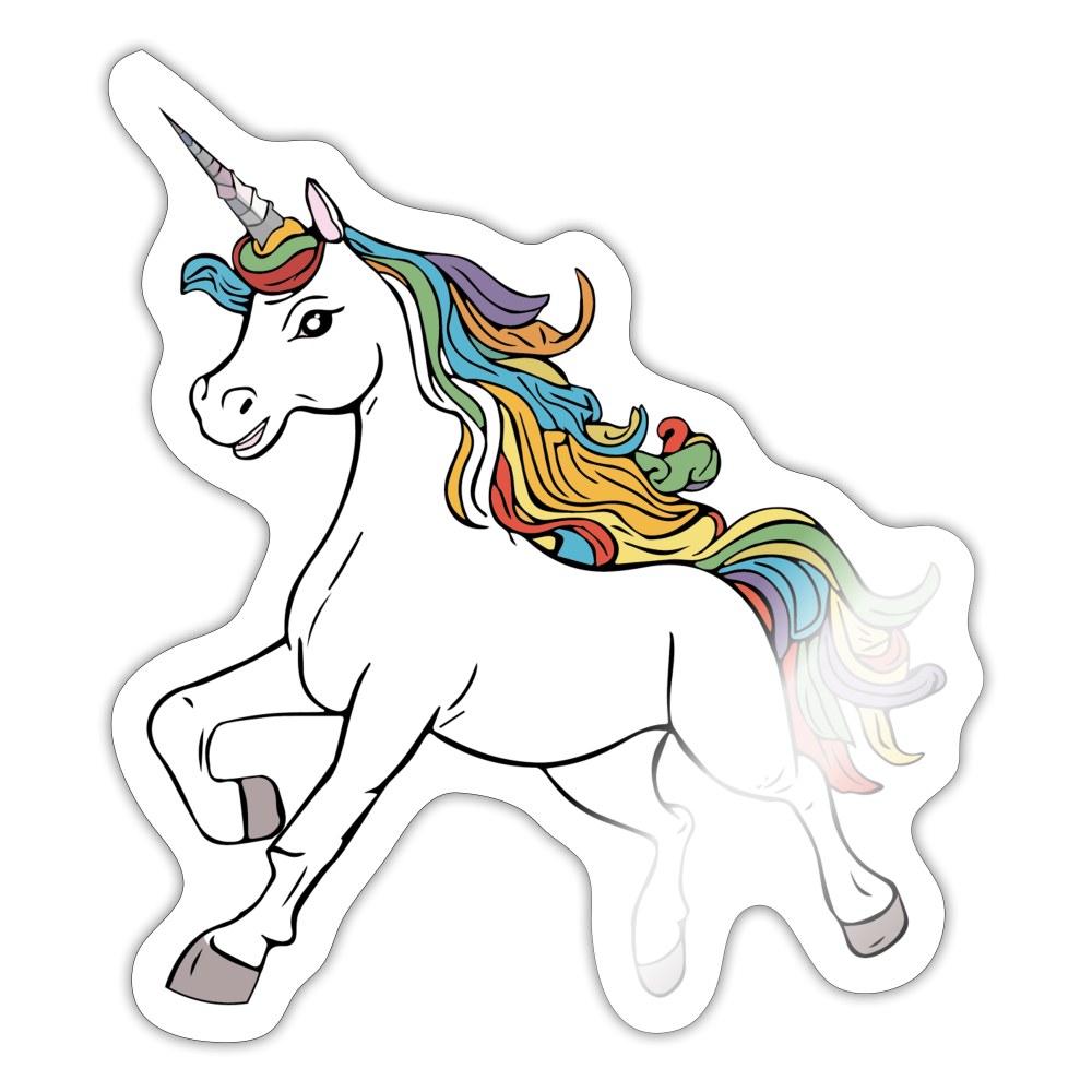 Starlight Unicorn Sticker - white glossy