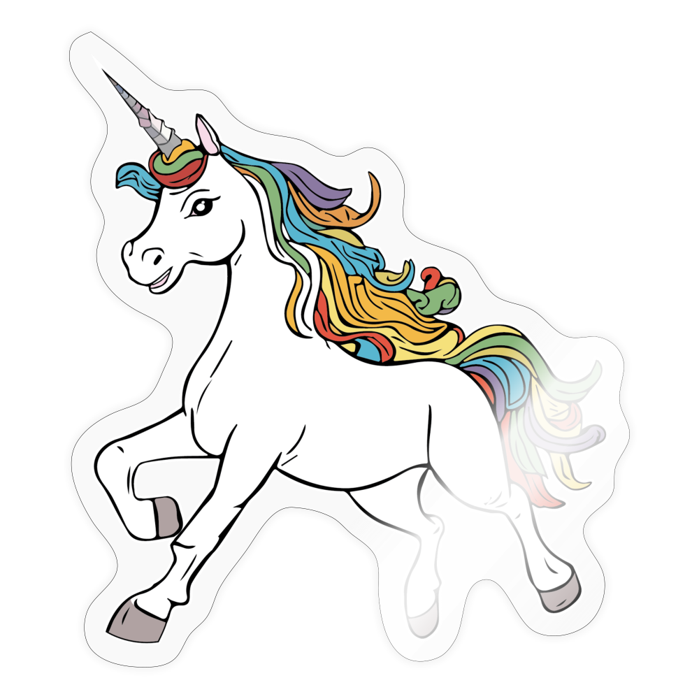 Starlight Unicorn Sticker - transparent glossy