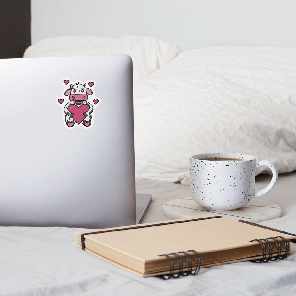 Love is Moo-tual Sticker - white matte