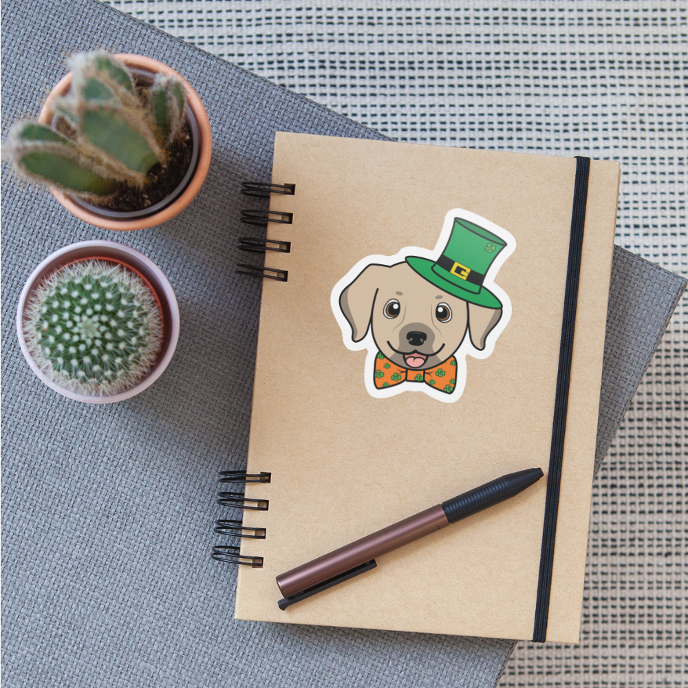 Bandit the Doggone Leprechaun - white matte