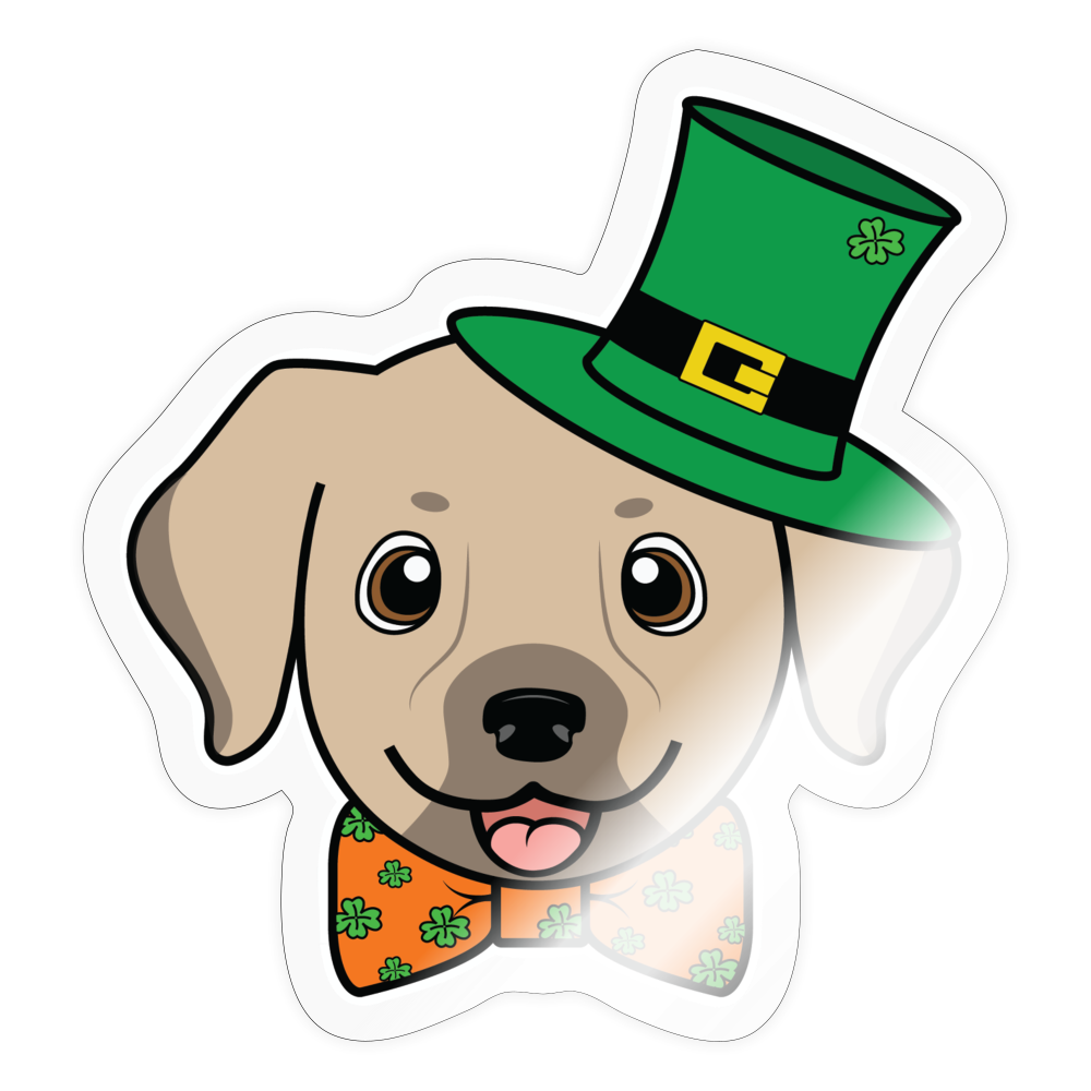 Bandit the Doggone Leprechaun - transparent glossy