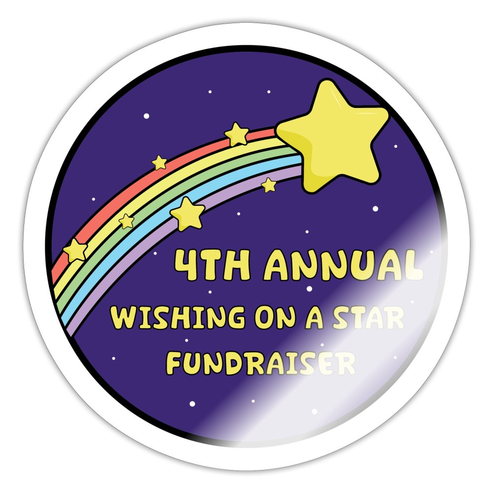 4th Annual Wishing on a Star Sticker - white glossy