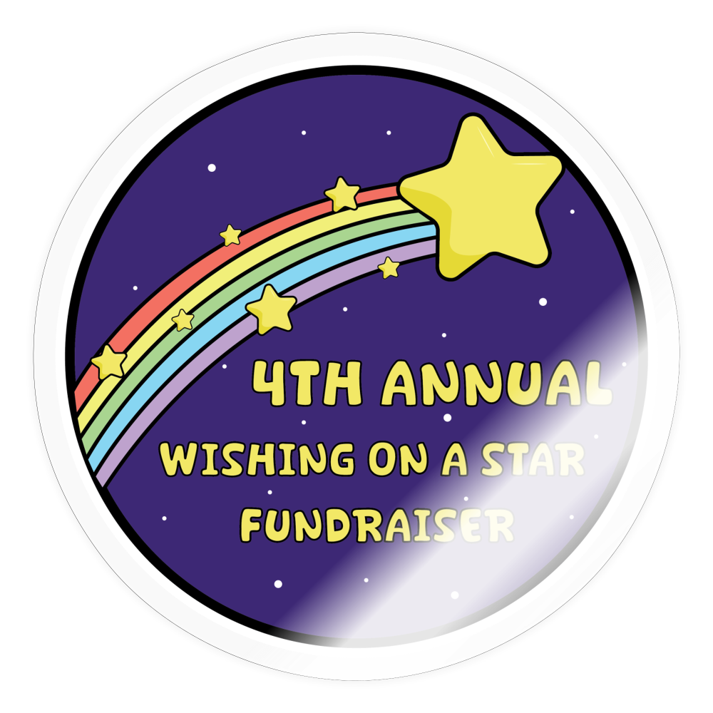 4th Annual Wishing on a Star Sticker - transparent glossy