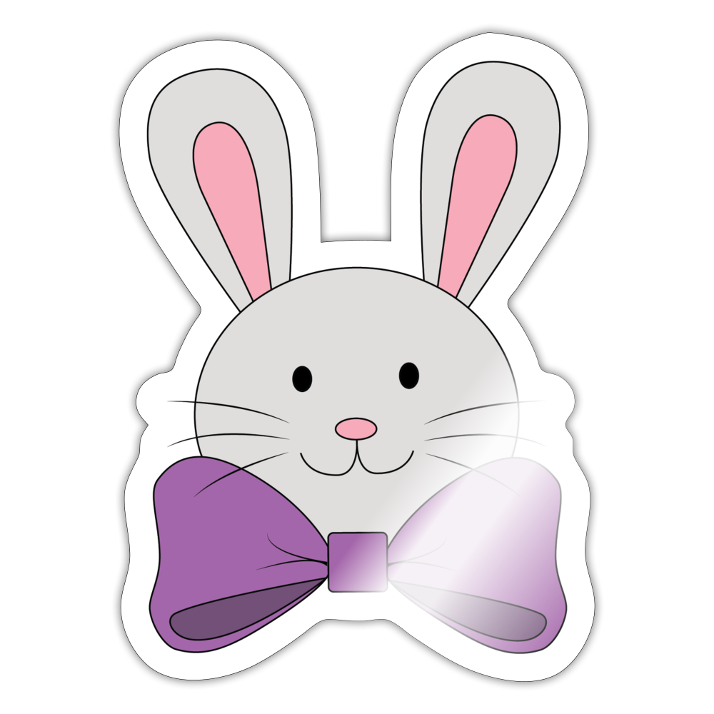 Cottontail Cutie Sticker - white glossy