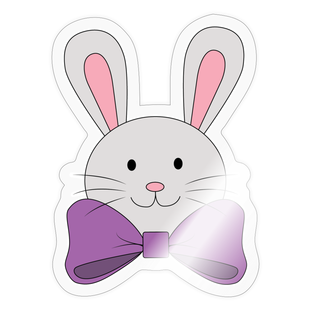 Cottontail Cutie Sticker - transparent glossy