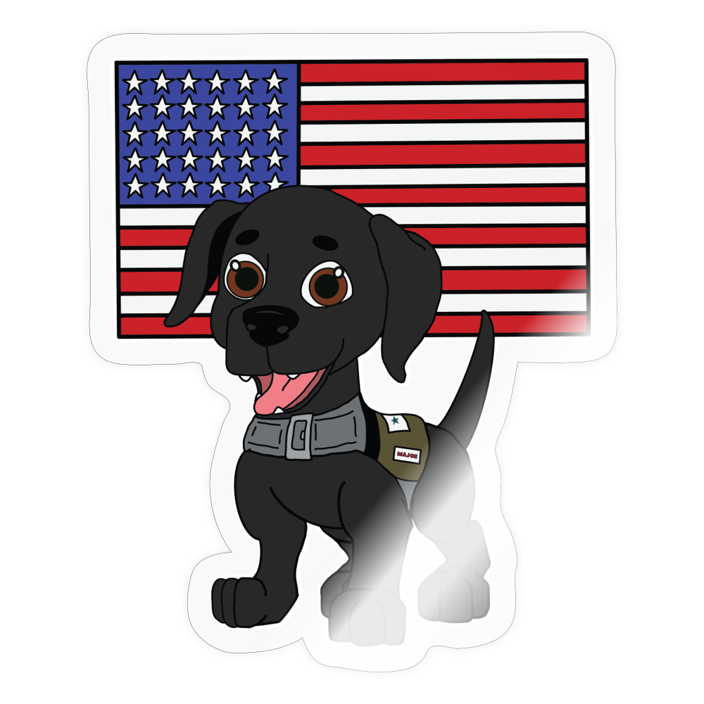 Major: Paws & Stripes Sticker - transparent glossy